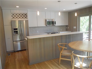 Kitchen remodeling with new countertops and cabinets
